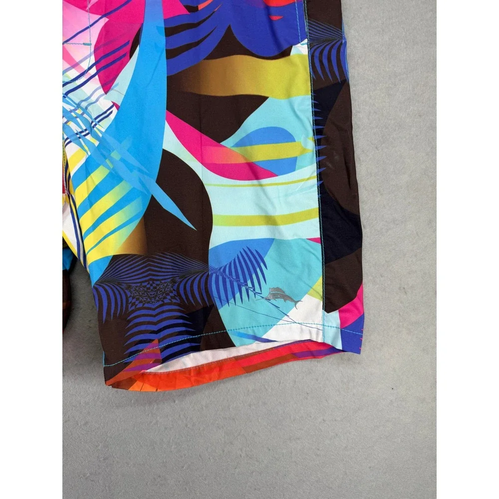 Tommy Bahama Relax Mens 38 Board Shorts Abstract Tropical Multi Color Swim Trunk